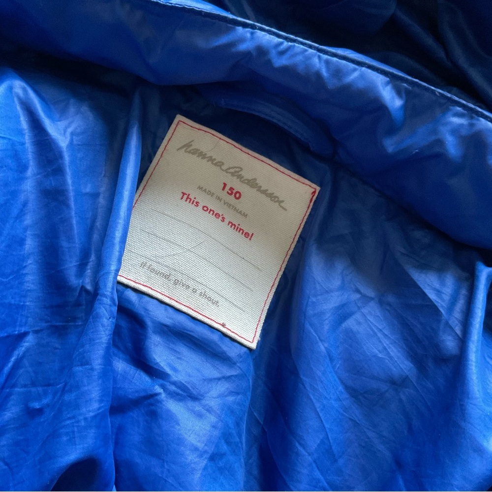 HANNA ANDERSSON Blue Down Puffer Parka Jacket - Picture 4 of 7